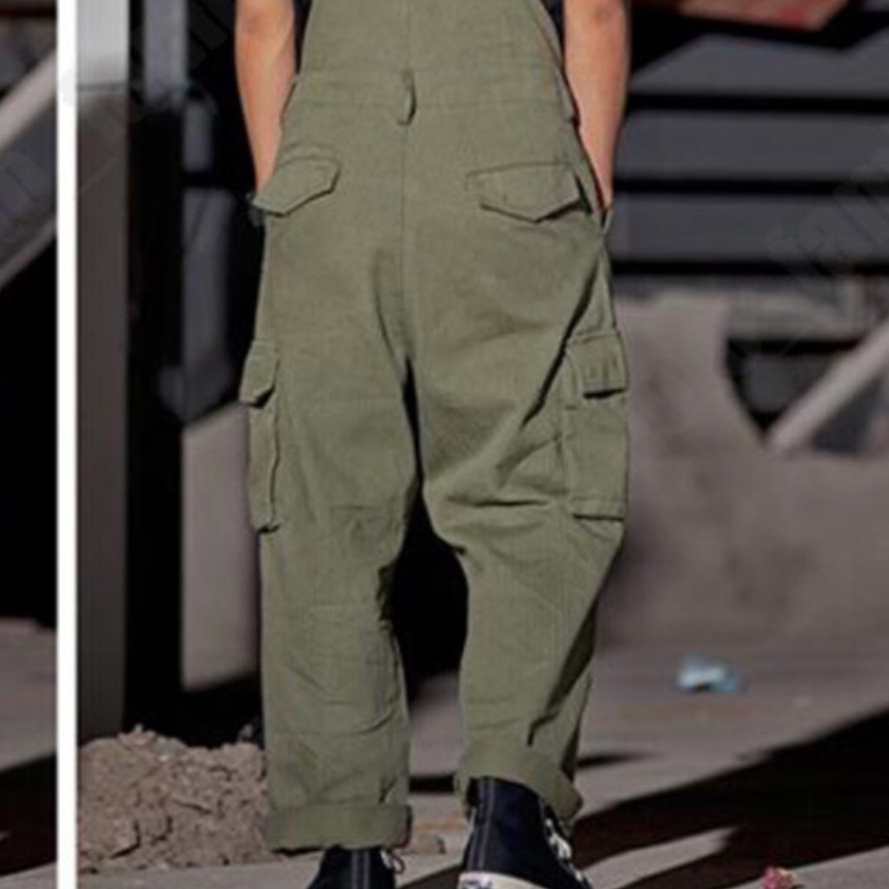Cocoonrebirth Olive Cargo Pants for Men - Picture 2 of 10